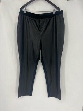 Jason Wu Black Faux-Leather Pants. NWOT